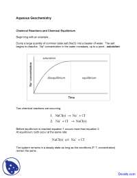 Aqueous Geochemistry - Geochemistry I - Lecture Notes - Docsity