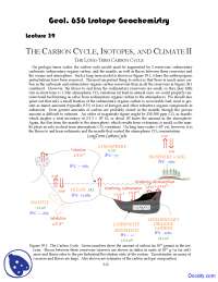 Photosynthesis - Geochemistry I - Lecture Notes - Docsity