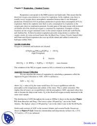 Respiration - Geochemistry I - Lecture Notes - Docsity