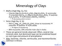 Mineralogy - Geochemistry I - Lecture Slides - Docsity