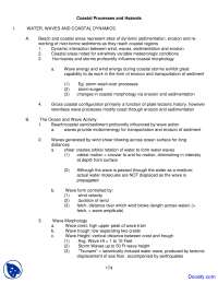 Coastal Processes - Environmental Geology - Lecture Notes