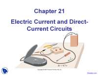 Electric Current - General Physics - Lecture Slides - Docsity