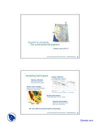Continental Lithosphere - Geochemistry - Lecture Slides | Slides ...