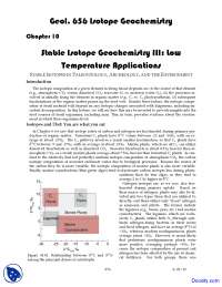 Isotopes and Diet - Geochemistry - Lecture Notes - Docsity