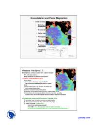 Ocean Islands - Geochemistry - Lecture Slides - Docsity