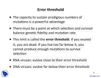 Error Threshold - Human Resource - Lecture Slides