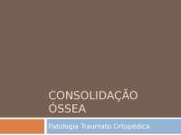 Consolidação óssea