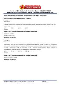 Questões Resolvidas de Matemática 