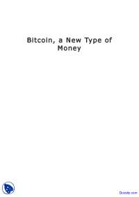 Bitcoin - E-Commerce - Lecture Notes