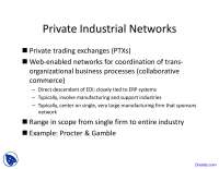 Private Industrial Networks - E-Commerce - Lecture Slides