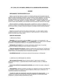 Resumen Ley General de la Comunicación Audiovisual