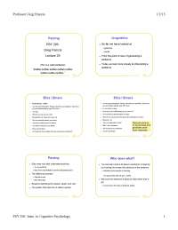 Parsing - Introduction to Cognitive Psychology - Lecture Slides ...