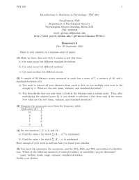 Standard Deviations - Introduction to Statistics in Psychology - Homework