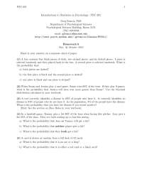 Probability - Introduction to Statistics in Psychology - Homework