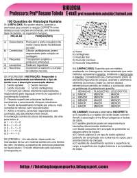 100 questoes de histologia