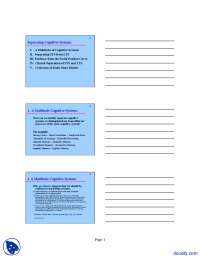Separating Cognitive Systems - Cognitive Psychology - Lecture Slides ...
