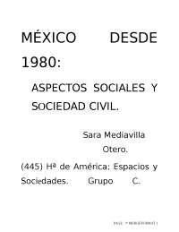 Sociedad en México desde 1980