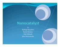 Nanocatalysts - Nanotechnology - Lecture Slides