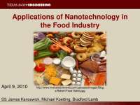 Food Industry - Nanotechnology - Lecture Slides