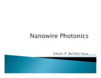Nanowire Photonics - Nanotechnology - Lecture Slides