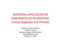 Nanoparticles in Medicine - Nanotechnology - Lecture Slides