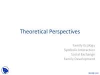 Theoretical Perspectives - Marriage and Family - Lecture Slides