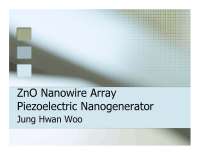Zinc Oxide Nanowire - Nanotechnology - Lecture Slides