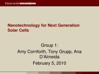 Nano Solar Cells - Nanotechnology - Lecture Slides