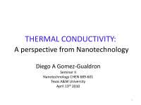 Thermal Conductivity - Nanotechnology - Lecture Slides
