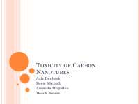 Toxicity of Carbon Nanotubes - Nanotechnology - Lecture Slides