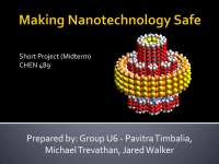 Making Nanotechnology Safe - Nanotechnology - Lecture Slides