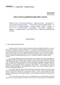 Antica retorica giudiziaria, prof. Martini