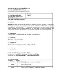 Plano de ensino COMUNICAÇÃO MULTIMÍDIA INTEGRADA