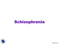 Schizophrenia - Abnormal Psychology - Lecture Slides