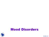Mood Disorders: Symptoms, Classification, Etiology, and Treatment