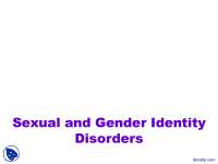 Gender Identity Disorders - Abnormal Psychology - Lecture Slides