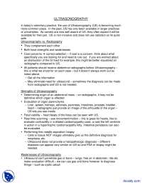 Ultrasonography - Radiology - Lecture Notes