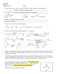Solution for Midterm Questions - Organic Chemistry | CHEM 2260 - Docsity