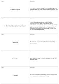 Test 1 Ch. 1-4 | COMM 1500 - Introduction to Interpersonal ...