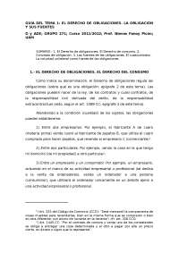 EL DERECHO DE OBLIGACIONES. LA OBLIGACIÓN Y SUS FUENTES tema 1 ...