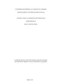Apostila para a disciplina Entomologia: Parte Prática