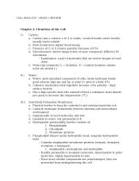 Chemistry of the Cell - Exam 1 Study Guide | BIOL 2533 - Docsity