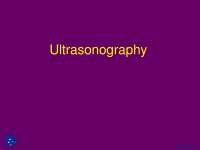 Ultrasonography - Radiology - Lecture Slides