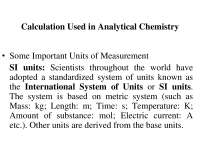 Calculation - Quantitative Analysis - Lecture Slides