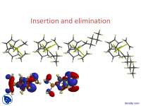 Insertion and Elimination - Organometallic Chemistry - Lecture Slides