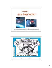 Heavy Metals - Environmental Chemistry - Lecture Slides