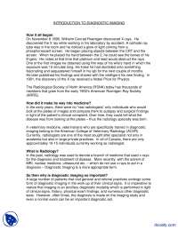Diagnostic Imaging - Radiology - Lecture Notes