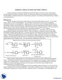 Amines and Amine - Organic Chemistry - Lab Manual - Docsity