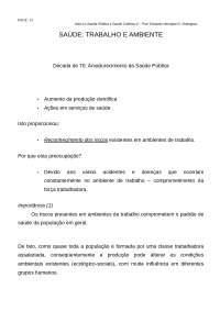 Aula 11-Saúde do trabalhador