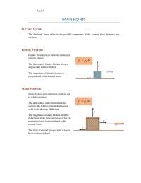 Friction - Physics for Scientists and Engineers I - Lecture Summary ...